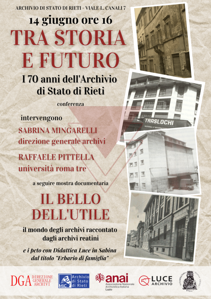 L ARCHIVIO DI STATO DI RIETI COMPIE 70 ANNI LE CELEBRAZIONI IL 14